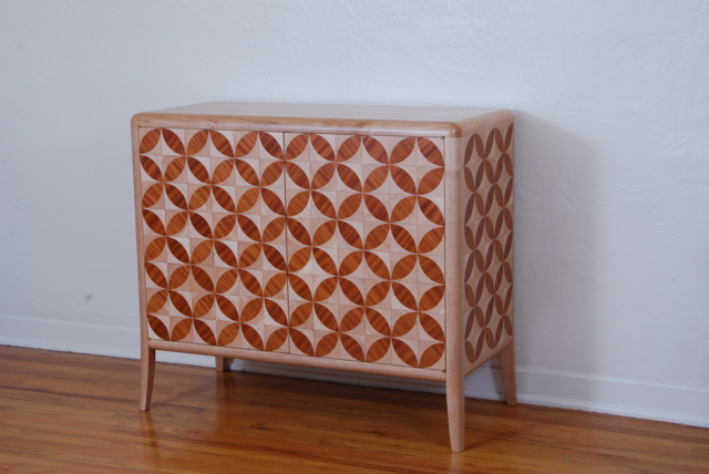 circle parquetry credenza finished