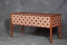 Custom desk with Parquetry