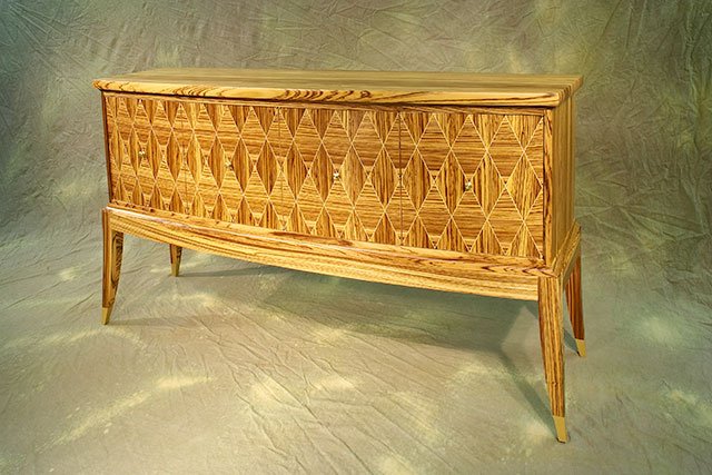 Zebrawood Diamond Sideboard